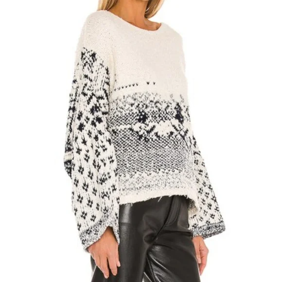 Free People Midnight Beach Pullover in Evening Ivory Combo - Picture 2 of 12